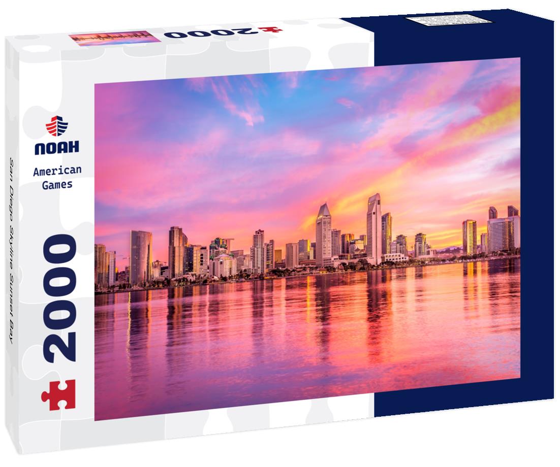 Noah Jigsaw Puzzle San Diego Skyline Sunset Bay 2000 pieces