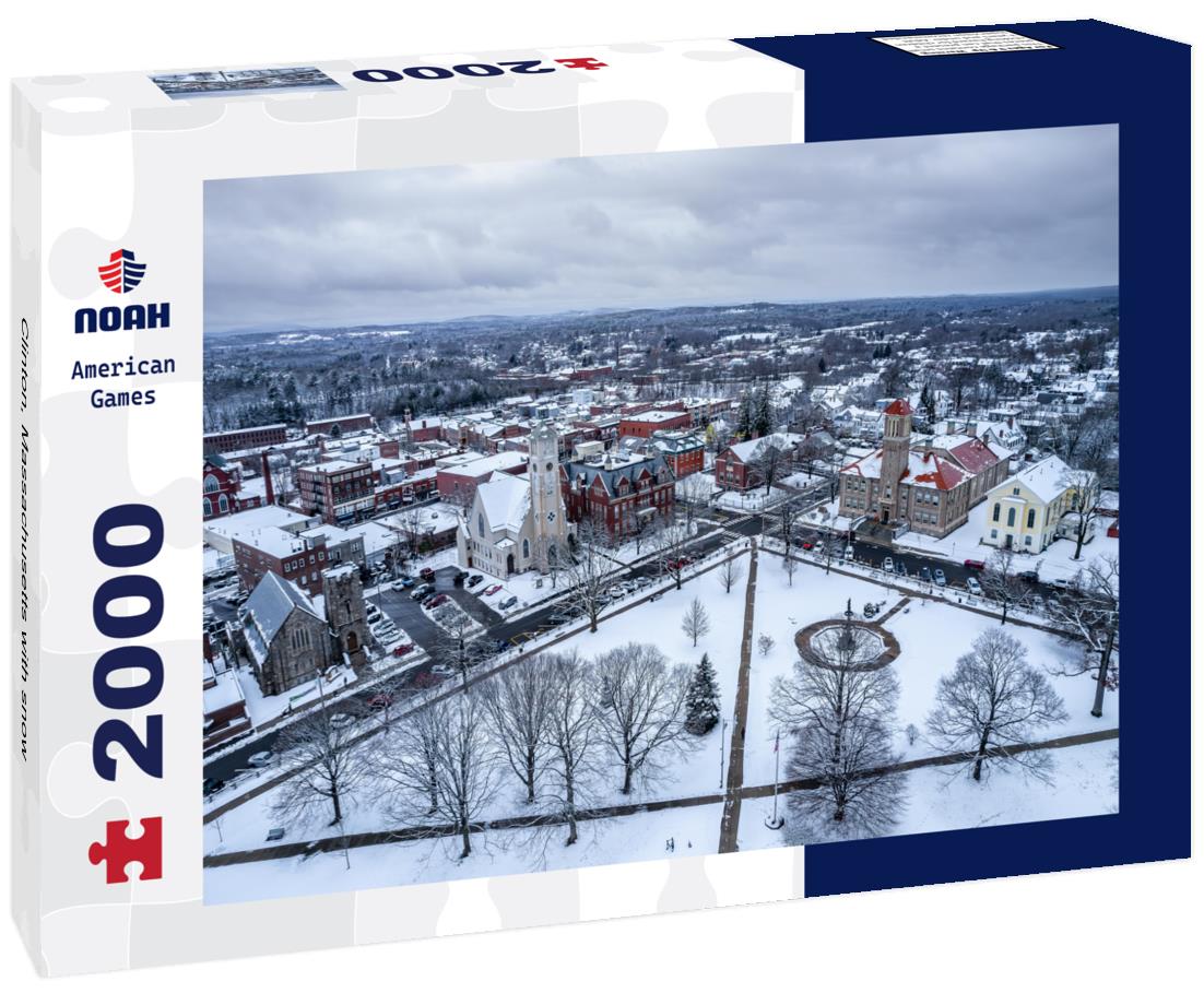 Clinton, Massachusetts with snow 2000pc Puzzle