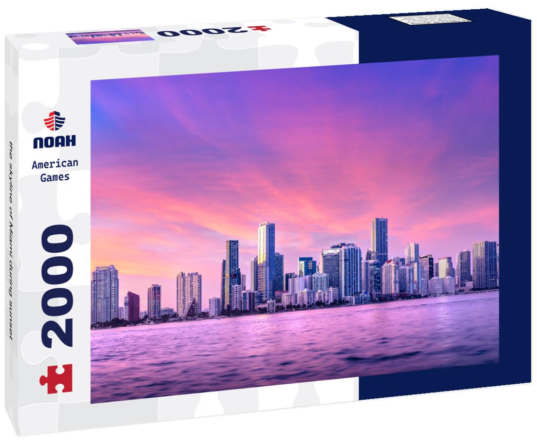 Noah Jigsaw Puzzle the skyline of Miami during sunset 2000 pieces
