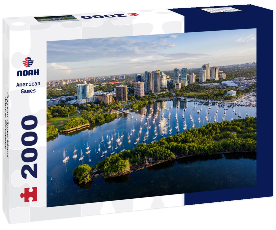 Noah Jigsaw Puzzle Coconut Grove Miami Marina Cityscape 2000 pieces