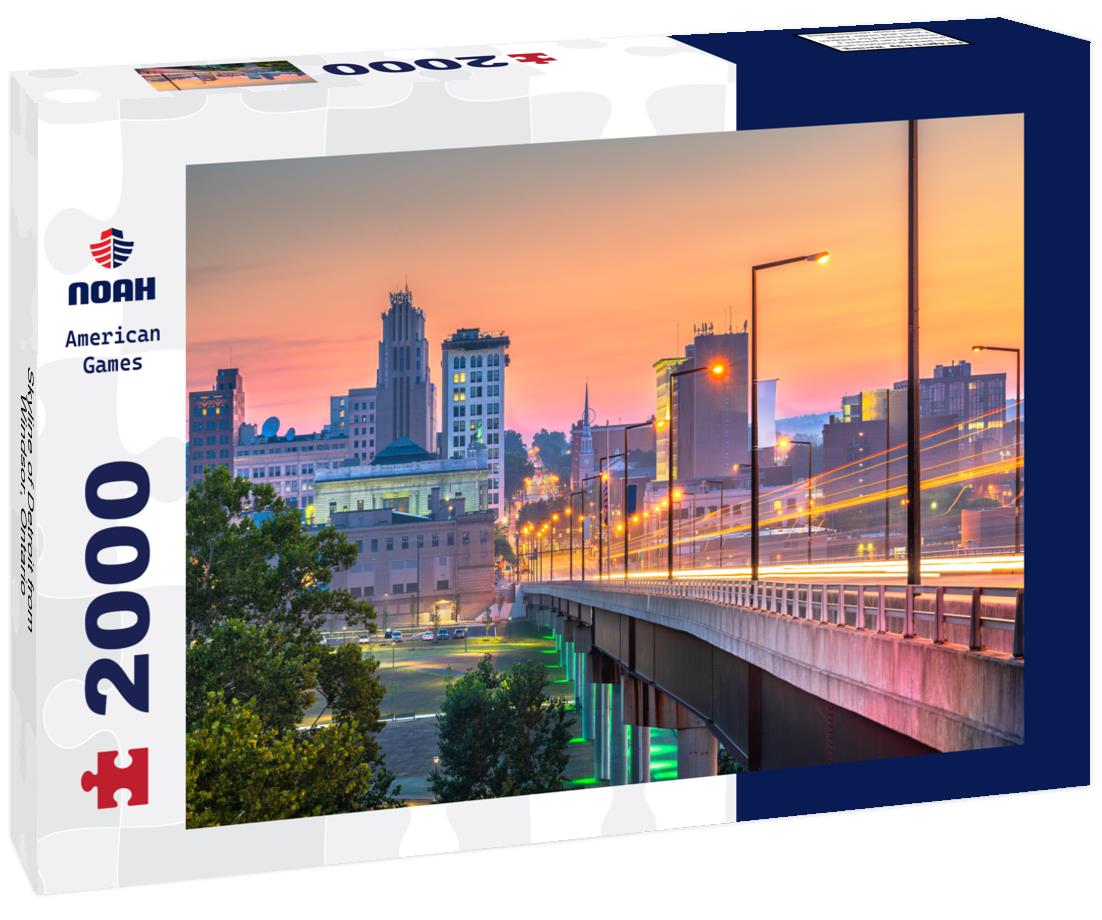 Noah Jigsaw Puzzle Skyline of Detroit from Windsor, Ontario 2000 pieces