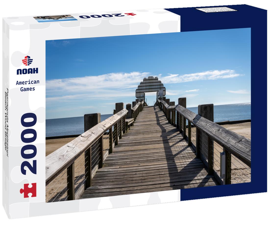 Noah Jigsaw Puzzle Pascagoula Mississippi Beach Wood Bridge 2000 pieces