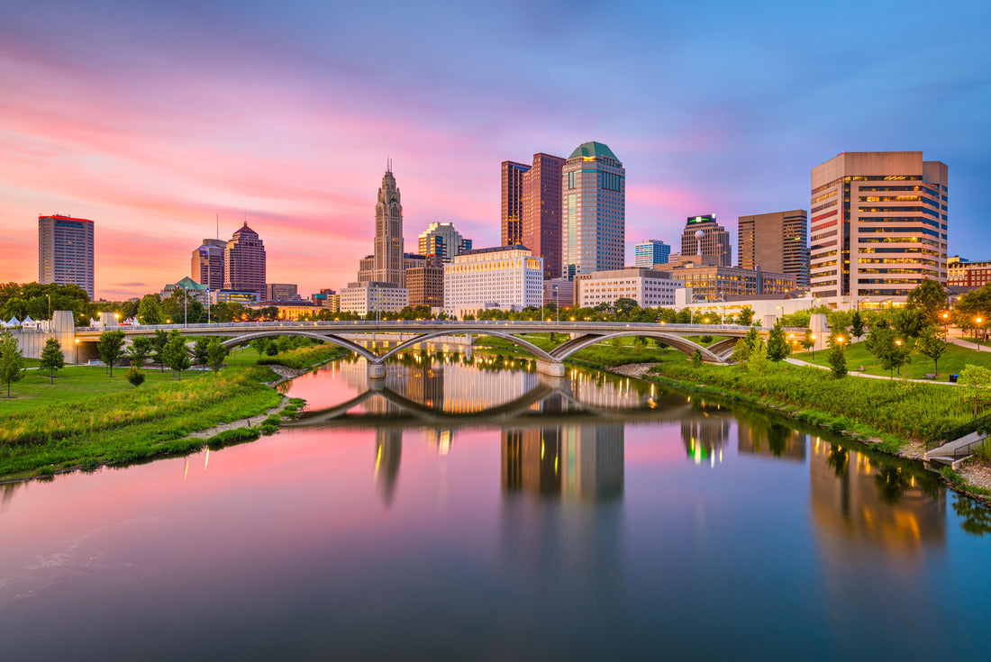 Noah Jigsaw Puzzle Akron, Ohio, USA downtown skyline at dusk 2000 pieces