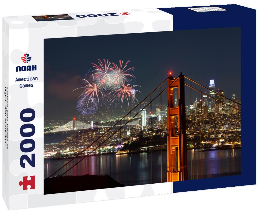 Noah Jigsaw Puzzle Golden gate Bridge at Night, San Francisco 2000 pieces