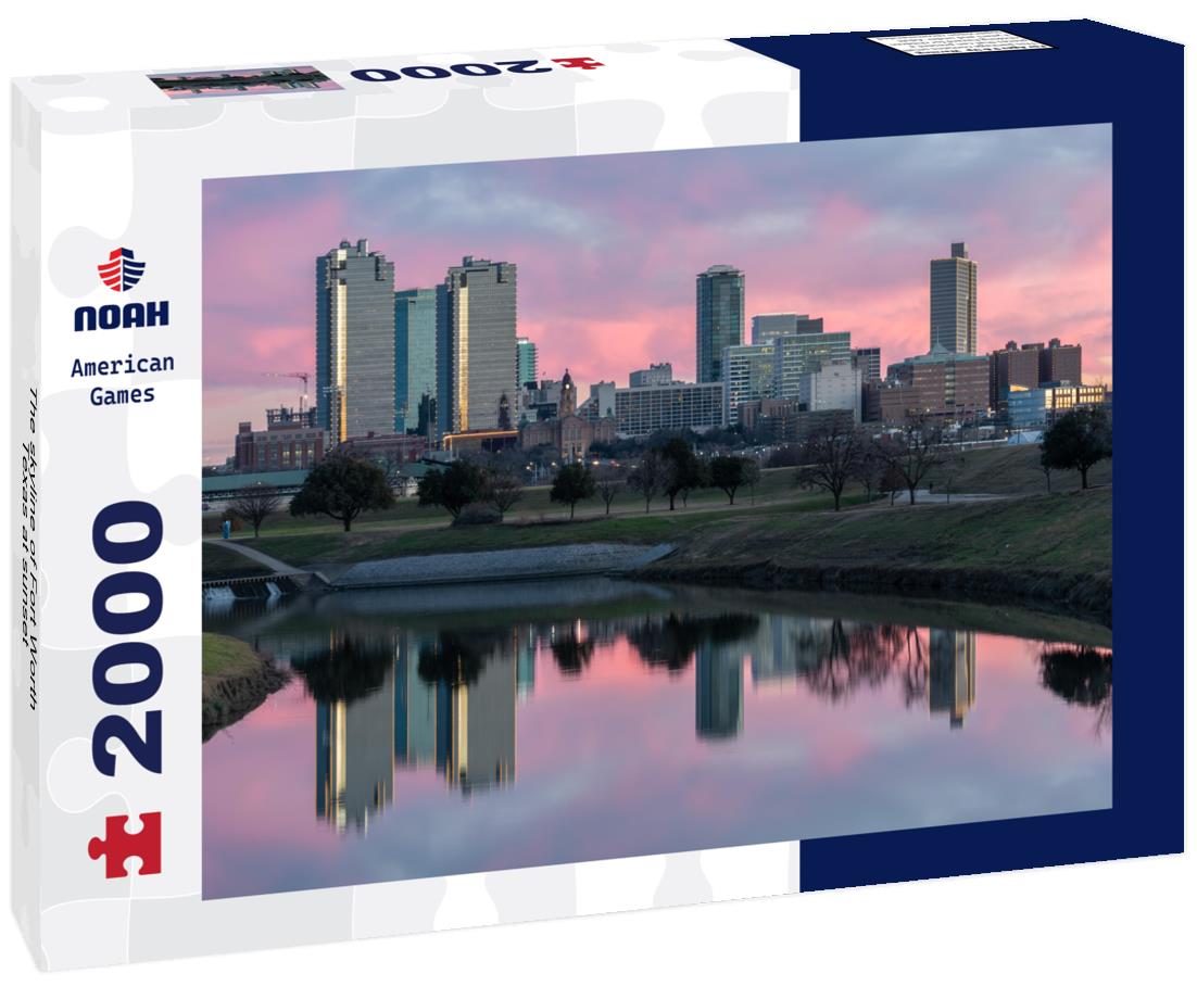 Noah Jigsaw Puzzle The skyline of Fort Worth, Texas at sunset 2000 pieces