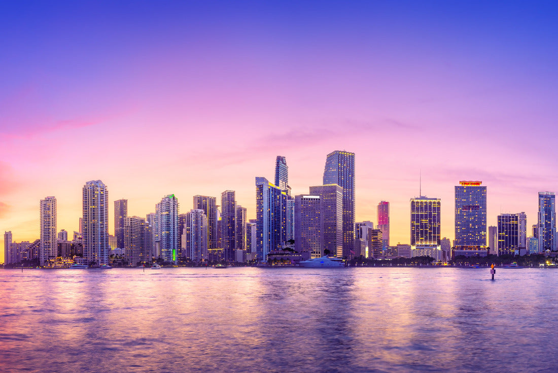 Noah Jigsaw Puzzle the skyline of Miami during sunset, Florida 2000 pieces