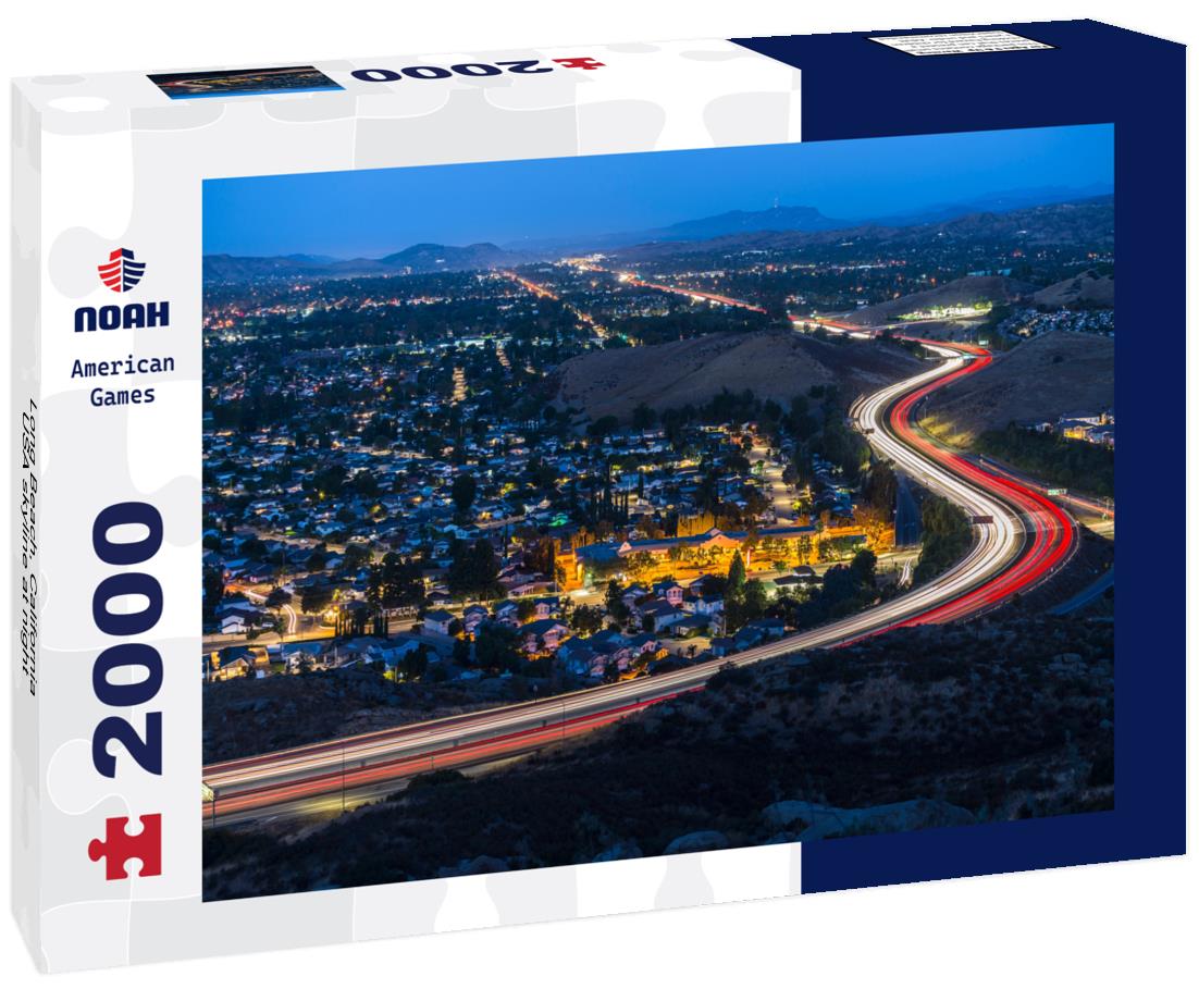 Noah Jigsaw Puzzle Long Beach, California, USA skyline at night 2000 pieces