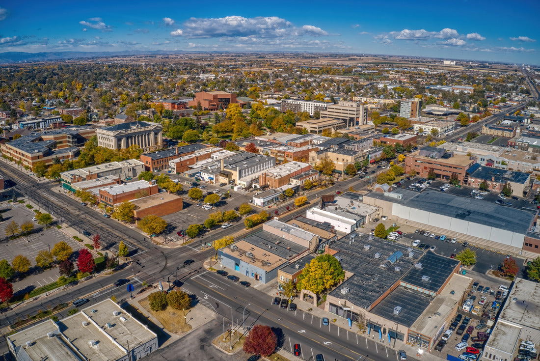 Noah Jigsaw Puzzle Aerial view of Greeley, Colorado in the fall 2000 pieces
