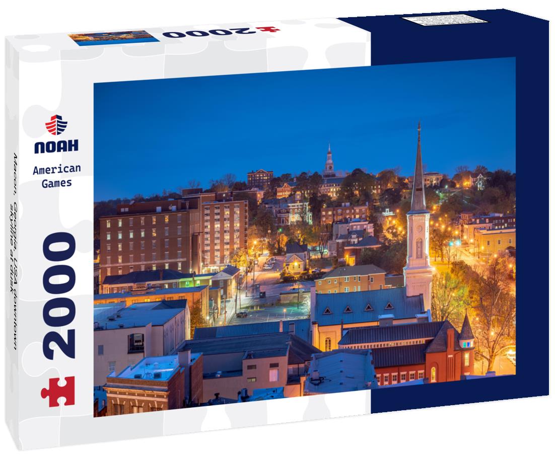 Noah Jigsaw Puzzle Macon, Georgia, USA downtown skyline at dusk 2000 pieces