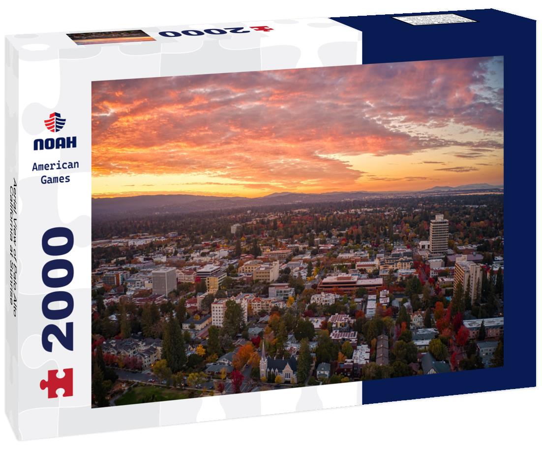 Noah Jigsaw Puzzle Aerial View of Palo Alto, California at Sunrise 2000 pieces