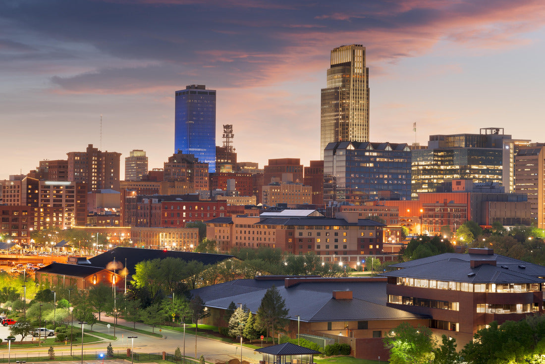 Noah Jigsaw Puzzle Omaha, Nebraska, USA downtown cityscape at dusk 2000 pieces