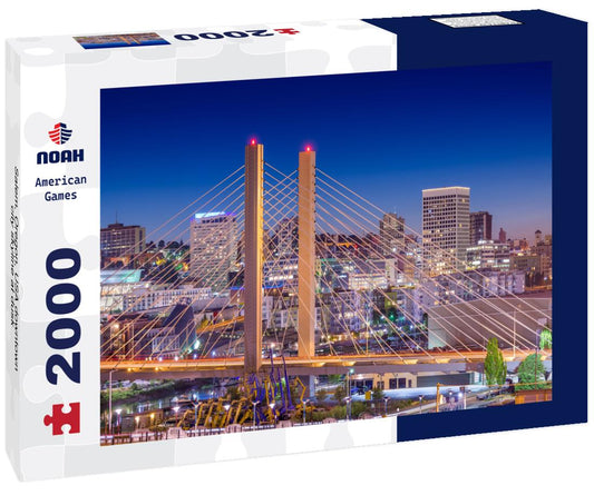 Noah Jigsaw Puzzle Salem, Oregon, USA downtown city skyline at dusk 2000 pieces
