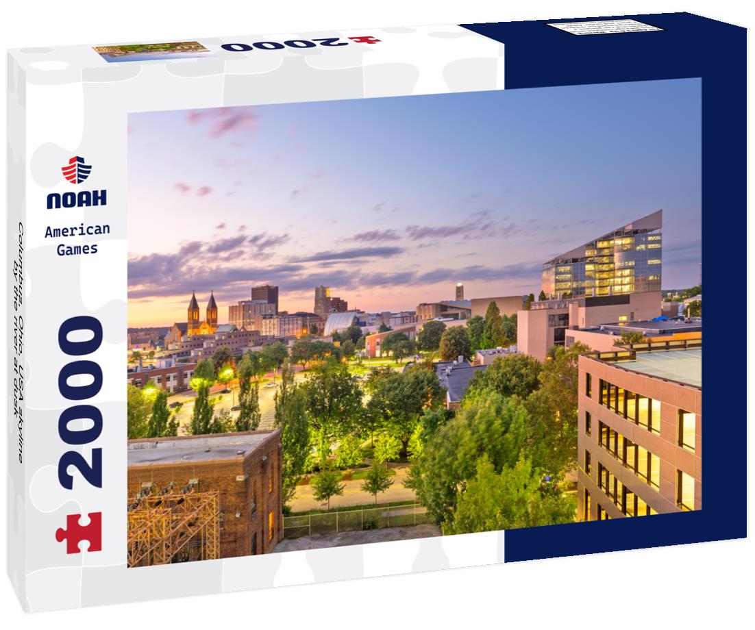 Noah Jigsaw Puzzle Columbus, Ohio, USA skyline by the river at dusk 2000 pieces