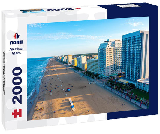 Noah Jigsaw Puzzle Virginia Beach oceanfront looking south at sunset 2000 pieces