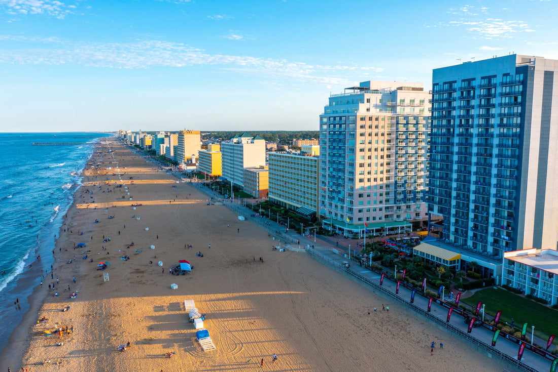 Noah Jigsaw Puzzle Virginia Beach oceanfront looking south at sunset 2000 pieces