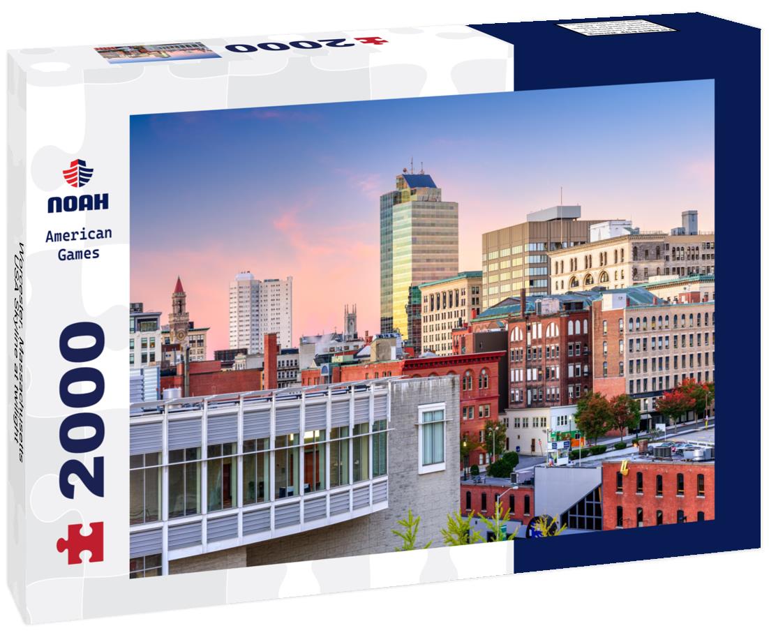 Noah Jigsaw Puzzle Worcester, Massachusetts, USA Skyline at twilight 2000 pieces