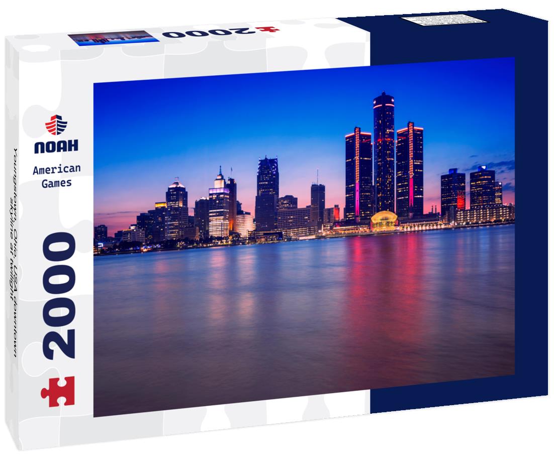 Noah Jigsaw Puzzle Youngstown, Ohio, USA downtown skyline at twilight 2000 pieces