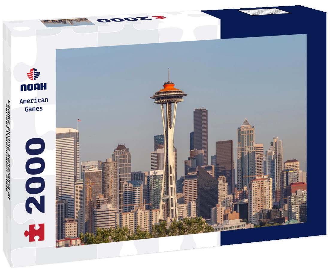 Noah Jigsaw Puzzle Seattle skyline panorama at sunset Washington state 2000 pieces