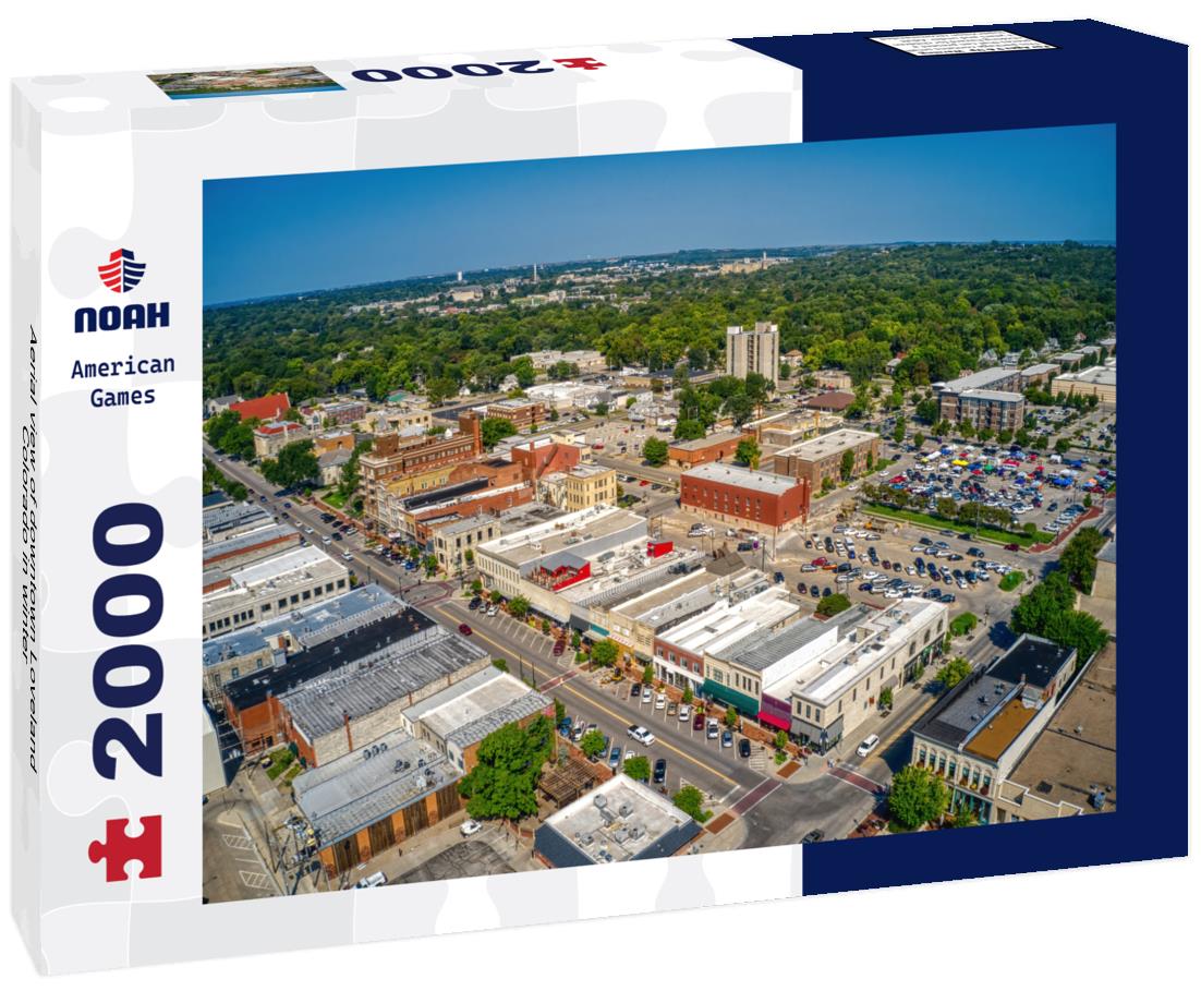 Noah Jigsaw Puzzle Aerial view of downtown Loveland, Colorado in winter 2000 pieces