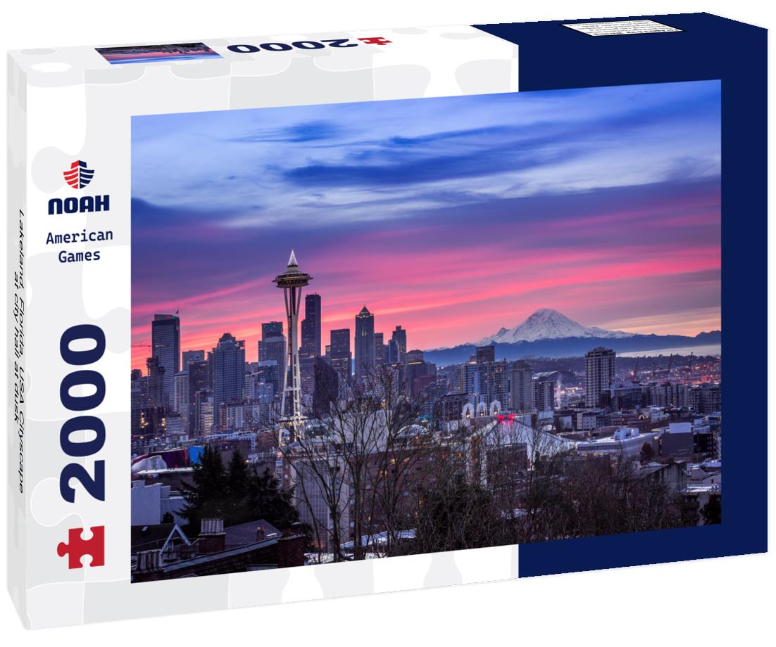 Noah Jigsaw Puzzle Lakeland, Florida, USA Cityscape at city hall at dusk 2000 pieces