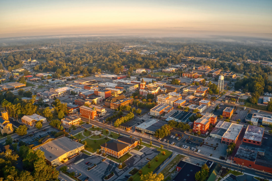 Noah Jigsaw Puzzle Aerial View of Downtown Statesboro, Georgia in Autumn 2000 pieces