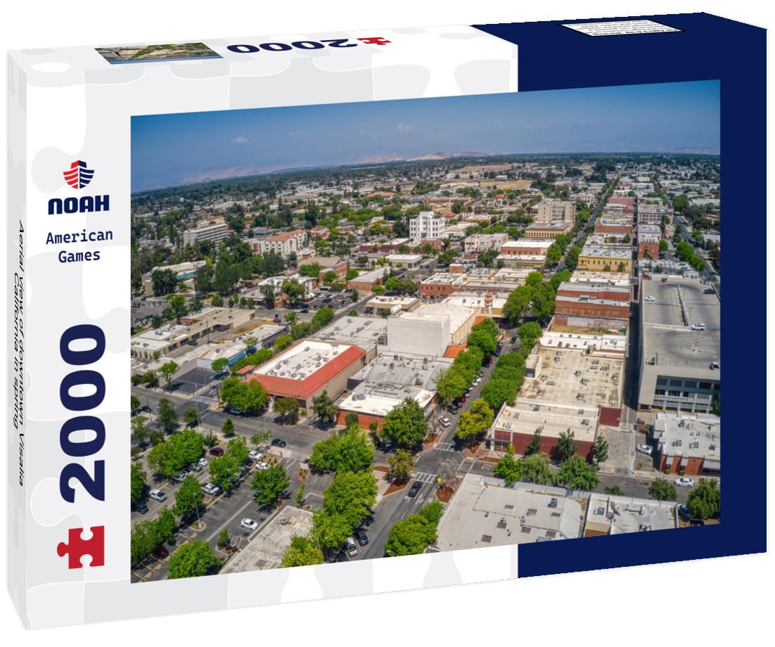 Noah Jigsaw Puzzle Aerial view of downtown Visalia, California in spring 2000 pieces