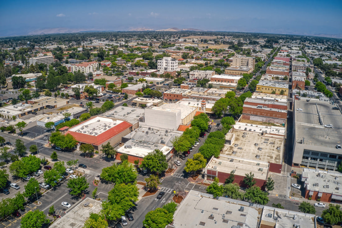 Noah Jigsaw Puzzle Aerial view of downtown Visalia, California in spring 2000 pieces
