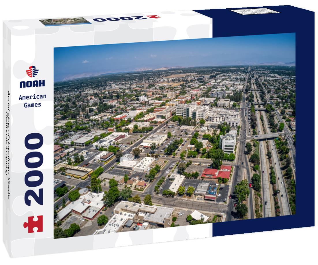 Noah Jigsaw Puzzle Aerial view of downtown Visalia, California in spring 2000 pieces