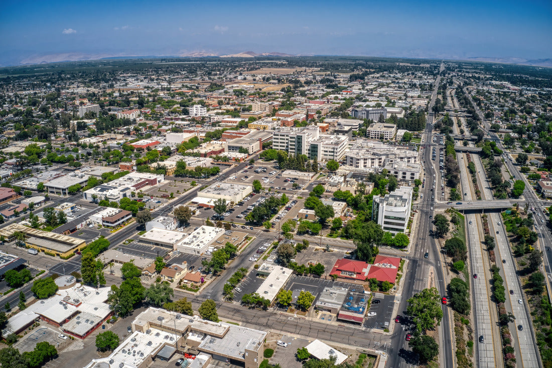 Noah Jigsaw Puzzle Aerial view of downtown Visalia, California in spring 2000 pieces