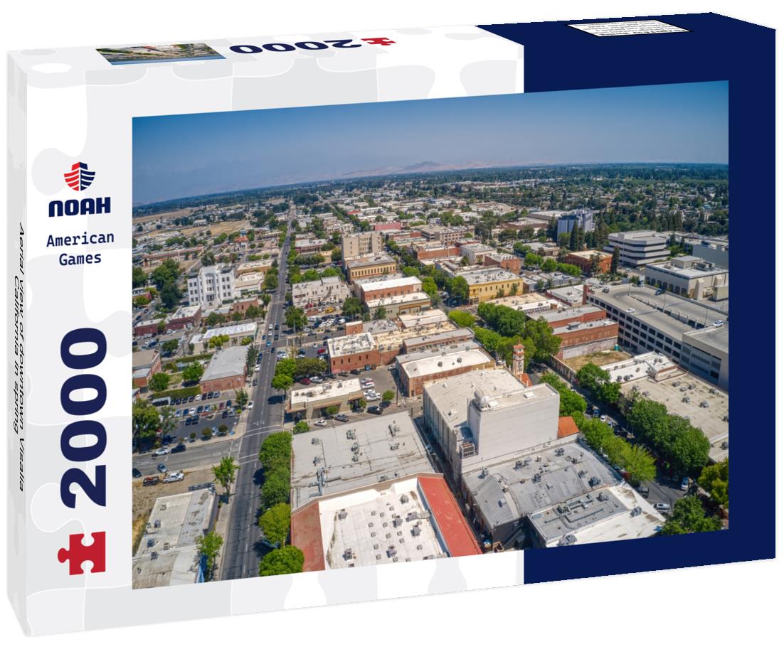 Noah Jigsaw Puzzle Aerial view of downtown Visalia, California in spring 2000 pieces
