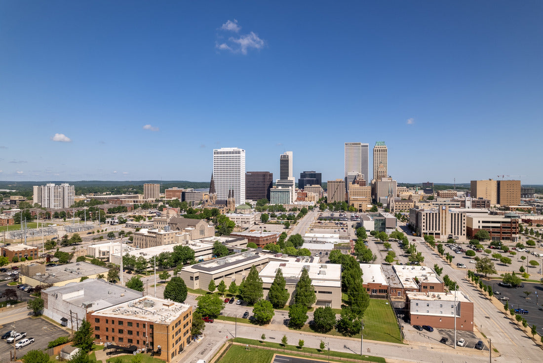 Noah Jigsaw Puzzle Tulsa Oklahoma Downtown Skyline Blue Sky Aerial View  2000 pieces