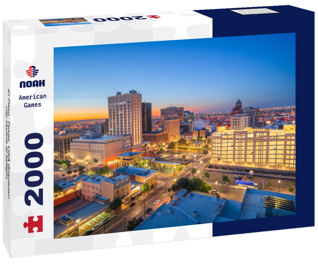 Noah Jigsaw Puzzle El Paso, Texas, USA downtown city skyline at twilight 2000 pieces