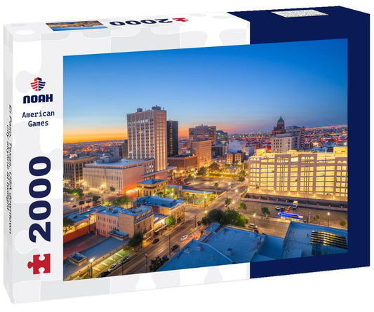 Noah Jigsaw Puzzle El Paso, Texas, USA downtown city skyline at twilight 2000 pieces