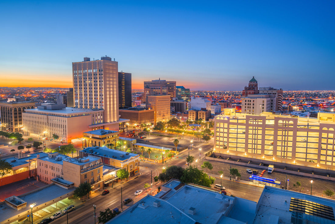 Noah Jigsaw Puzzle El Paso, Texas, USA downtown city skyline at twilight 2000 pieces