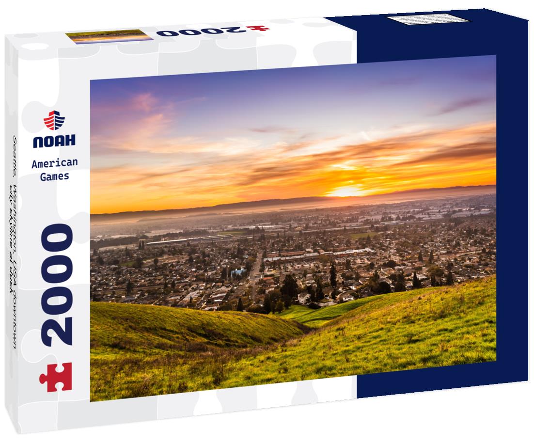 Noah Jigsaw Puzzle Seattle, Washington, USA downtown city skyline at dusk 2000 pieces