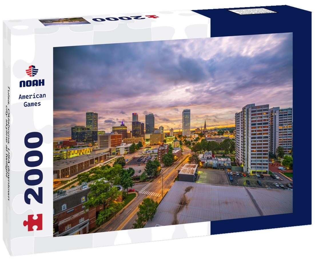 Noah Jigsaw Puzzle Tulsa, Oklahoma, USA downtown city skyline at twilight 2000 pieces