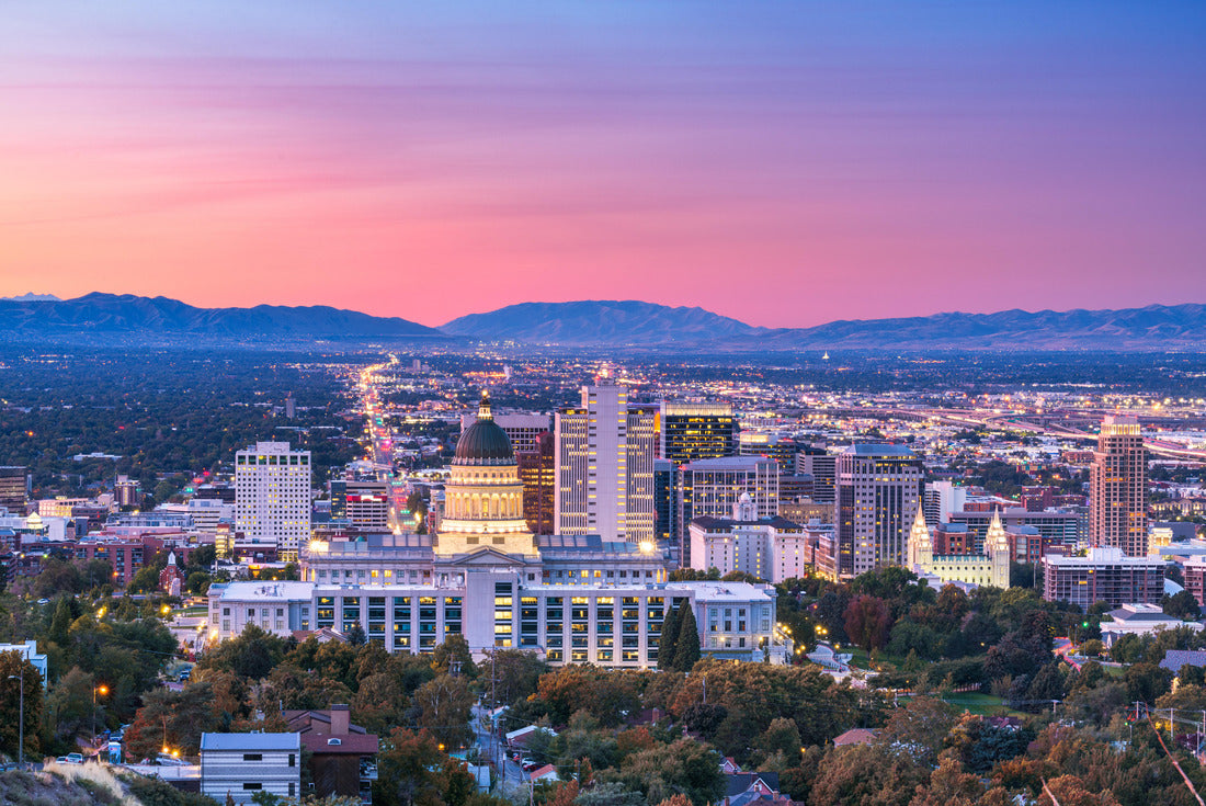 Noah Jigsaw Puzzle Salt Lake City, Utah, USA downtown city skyline at dusk 2000 pieces
