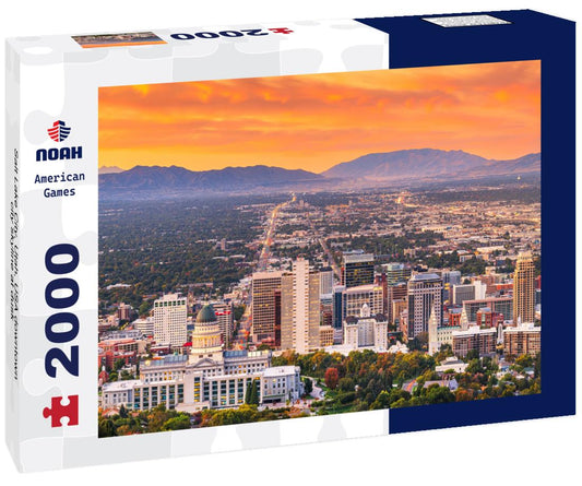 Noah Jigsaw Puzzle Salt Lake City, Utah, USA downtown city skyline at dusk 2000 pieces