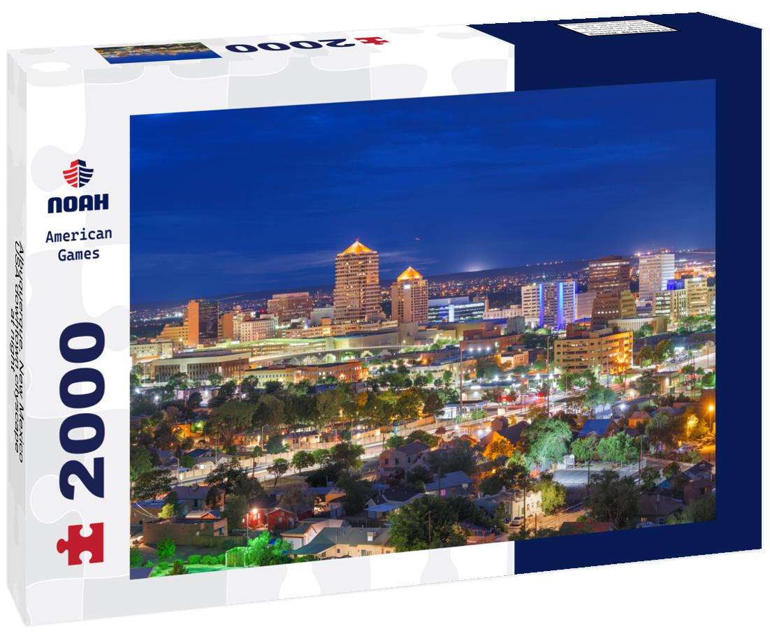 Noah Jigsaw Puzzle Albuquerque, New Mexico, USA downtown cityscape at night 2000 pieces