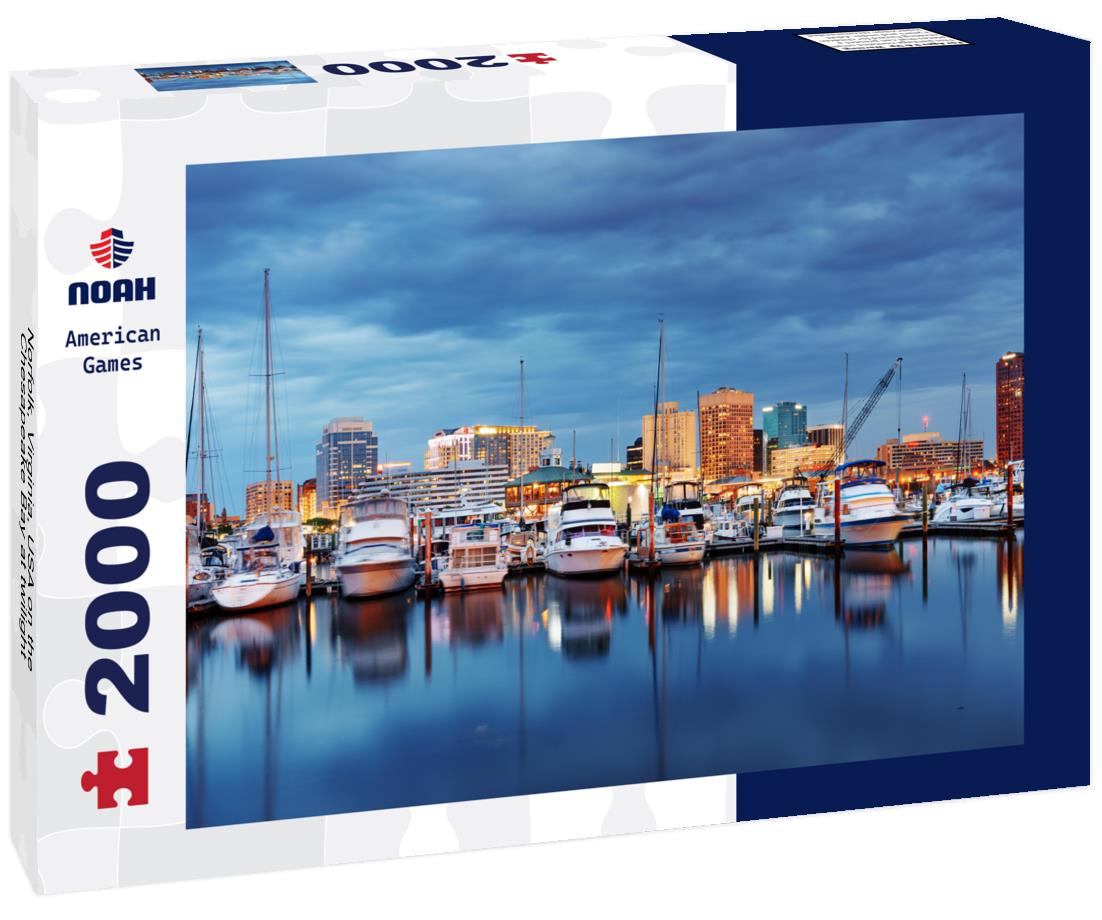 Noah Jigsaw Puzzle Norfolk, Virginia, USA on the Chesapeake Bay at twilight 2000 pieces