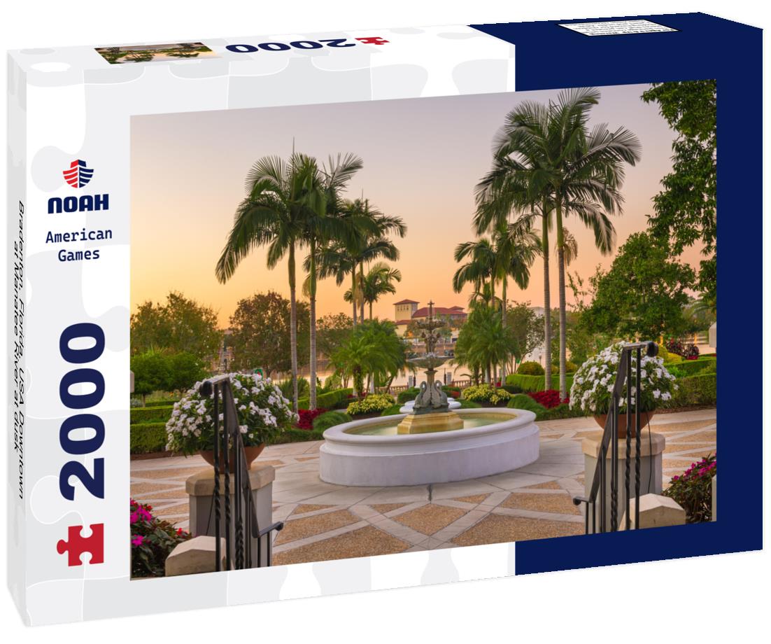 Noah Jigsaw Puzzle Bradenton, Florida, USA Downtown at Manatee River at dusk 2000 pieces