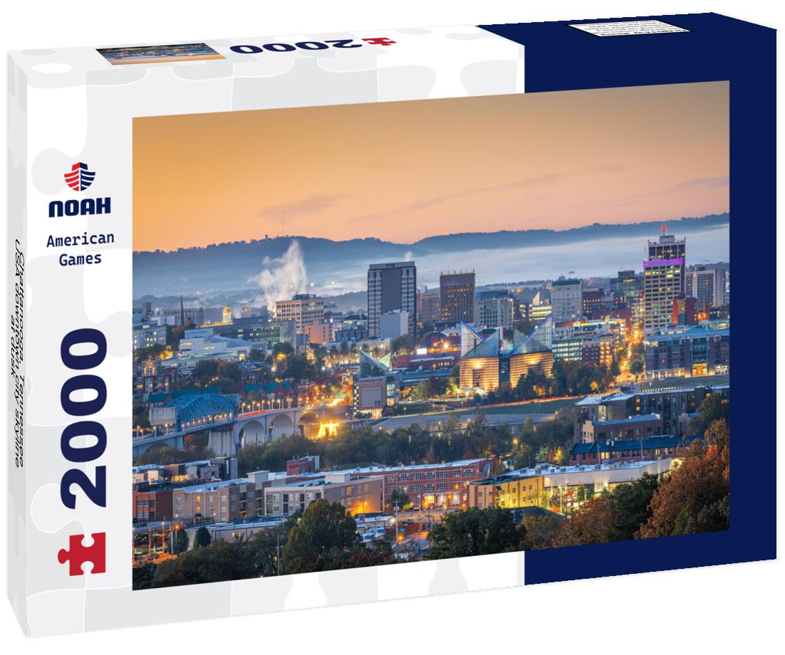 Noah Jigsaw Puzzle Chattanooga, Tennessee, USA downtown city skyline at dusk 2000 pieces