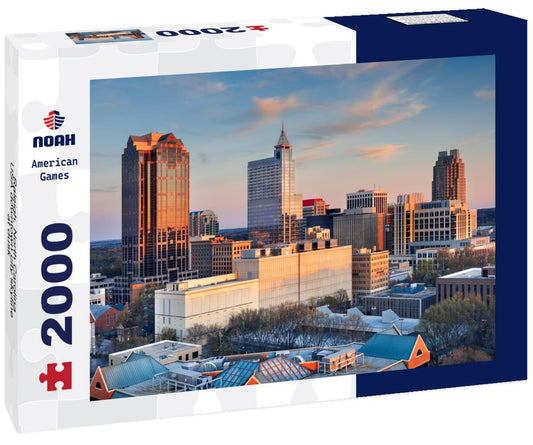 Noah Jigsaw Puzzle Raleigh, North Carolina, USA downtown city skyline at dusk 2000 pieces