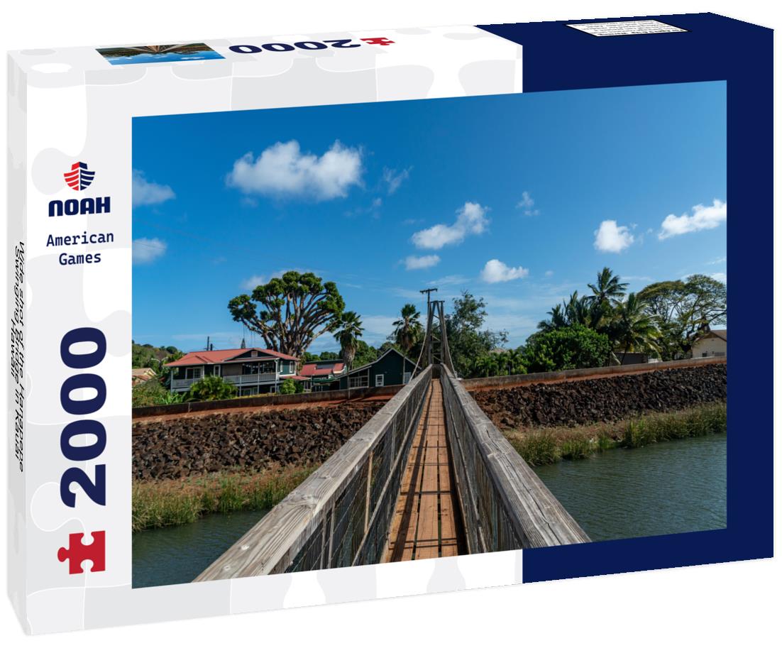 Noah Jigsaw Puzzle Wide shot of the Hanapepe Swinging Bridge in Kauai, Hawaii 2000 pieces