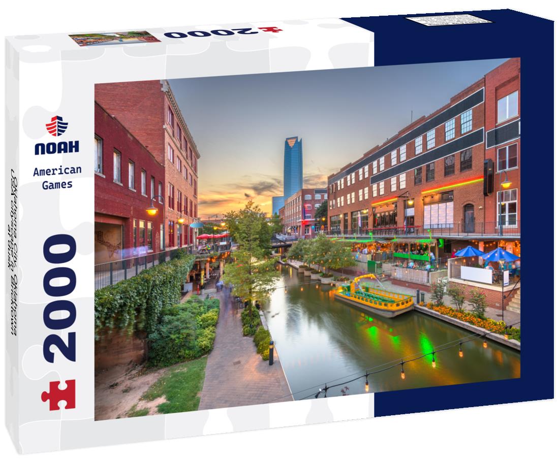 Noah Jigsaw Puzzle Oklahoma City, Oklahoma, USA cityscape in Bricktown at dusk 2000 pieces