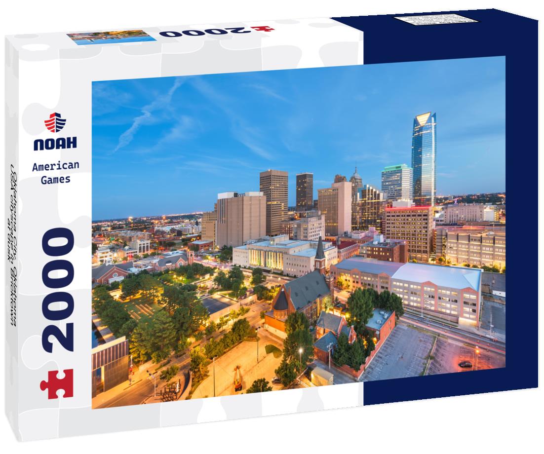 Noah Jigsaw Puzzle Oklahoma City, Oklahoma, USA cityscape in Bricktown at dusk 2000 pieces