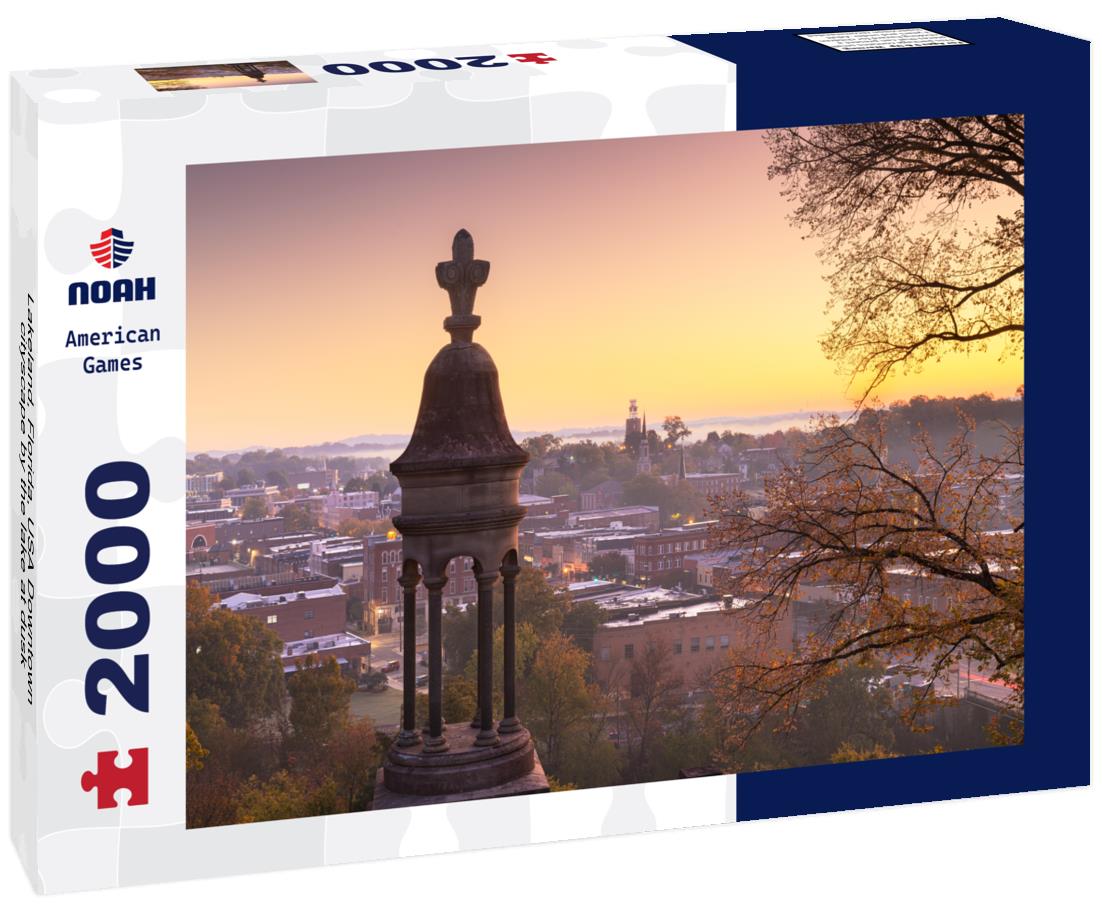 Noah Jigsaw Puzzle Lakeland, Florida, USA Downtown cityscape by the lake at dusk 2000 pieces