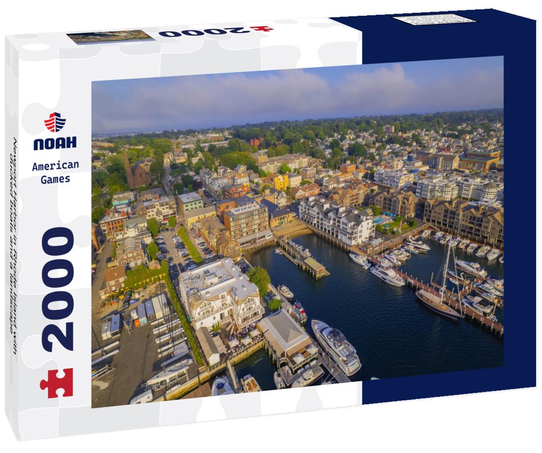 Noah Jigsaw Puzzle Newport Harbor in Rhode Island with ducked boats and a landscape 2000 pieces