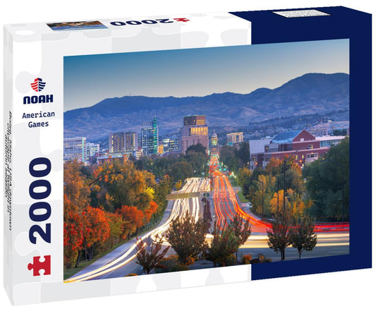 Noah Jigsaw Puzzle Boise, Idaho, USA downtown cityscape at twilight in autumn season 2000 pieces