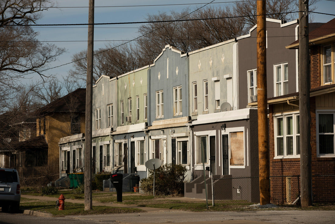 Noah Jigsaw Puzzle Afternoon light shines on housing near downtown Gary, Indiana, USA 2000 pieces